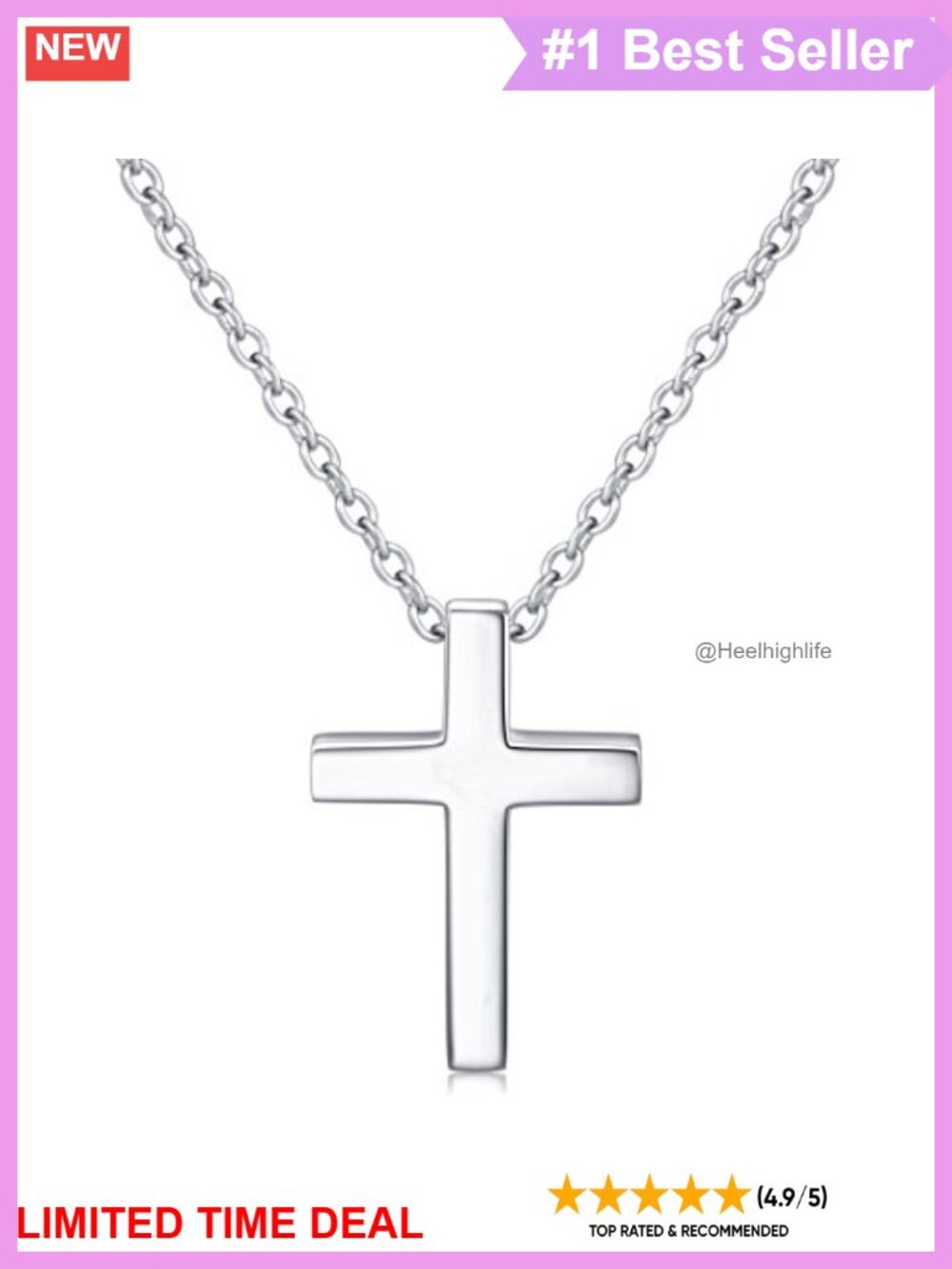 Sterling Silver Cross Necklace Bracelet Earrings Set Mini Pendant Kids Girls